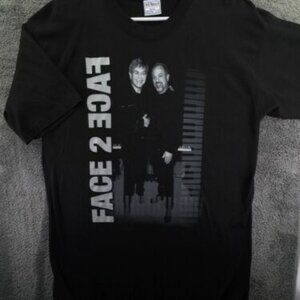 VTG 2002 Elton John Billy Joel Face 2 Face Tour T-shirt Black XL Allsport